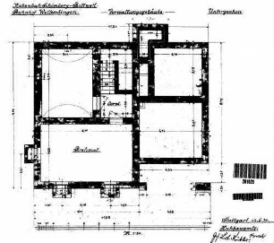 Wellendingen: Empfangsgebäude Verwaltungsgebäude Grundriß Kellergeschoß