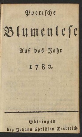 1780: Musen Almanach