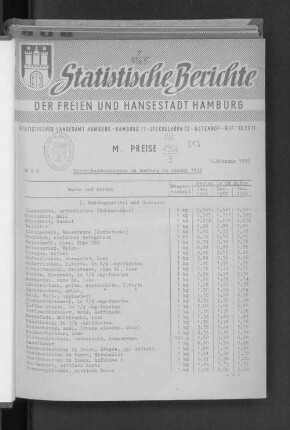 Einzelhandelspreise in Hamburg im Januar 1956 : Lfd. Nr. 1