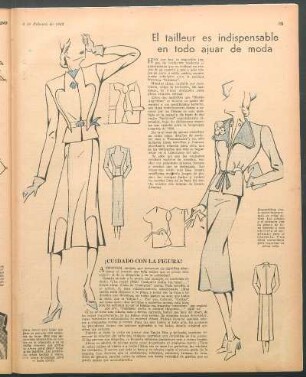 El tailleur es indispensable en todo ajuar de moda [Dibujos]