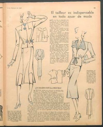 El tailleur es indispensable en todo ajuar de moda [Dibujos]