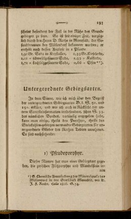 [II.] Untergeordnete Gebirgsarten