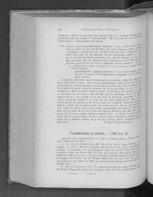 Versammlung zu Lübeck. - 1396 Aug. 15.