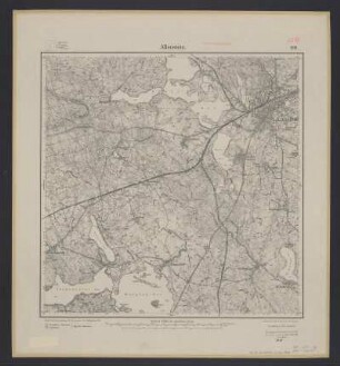 Messtischblatt [2288] = 899 : Allenstein, 1914 : Messtischblatt [2288] = 899 : Allenstein. - Aufn. 1912, hrsg. 1914, Auflagedr. 1914. - [Berlin] : Reichsamt für Landesaufnahme, 1914. - 1 Kt. : einfarb.