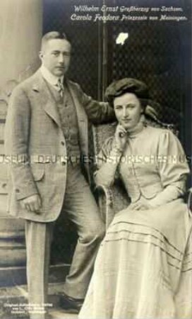 Carola Feodora von Sachsen-Meiningen und Wilhelm Ernst von Sachsen-Weimar