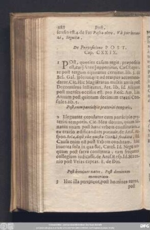 De Prepositione Post. Cap. CXXIX.