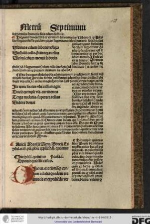Incipit liber quintus. Prosa prima