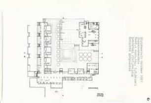 Ingenieurschule für Bauwesen, Stuttgart-Degerloch (Diplomarbeit bei Peter Poelzig): Grundriss Erdgeschoss 1:200