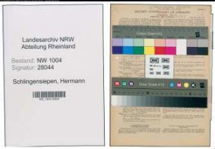 Entnazifizierung Hermann Schlingensiepen , geb. 31.08.1913 (Elektromechaniker)
