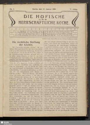 Nr. 8, 15. Januar 1909