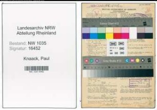 Entnazifizierung Paul Knaack , geb. 22.05.1898 (Ingenieur)