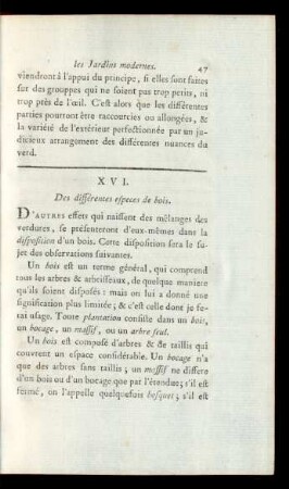 XVI. Des différentes especes de bois.