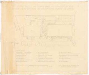 Zoologisches Institut und Isotopen-Labor der Universität Köln: Gestaltung und Bepflanzung der Umgebung der Gebäude: Grundriss 1:100