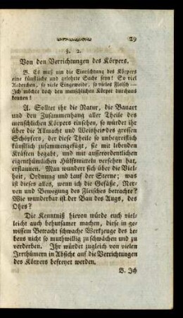§. 2. Von den Verrichtungen des Körpers