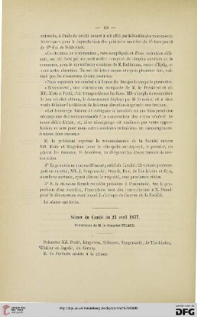 Séance du Comité du 23 avril 1877