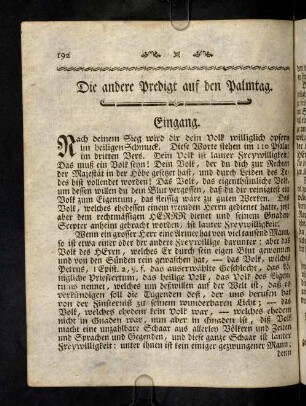 192-202, Die andere Predigt auf den Palmsonntag