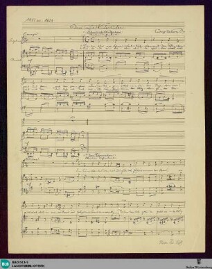 3 Neue Kinderlieder - Mus. Hs. 1169 : V, pf