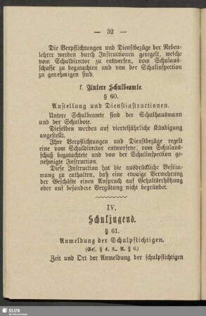 IV. Schuljugend