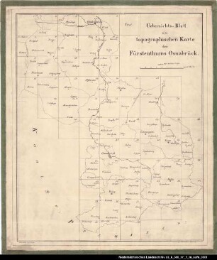 "Topographische Karte der Landdrostei Osnabrück". Teil 1: Fürstentum Osnabrück