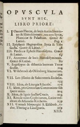 Opuscula Sunt Hic Libro Priore, Libro Posteriore