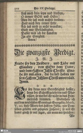 Die zwanzigste Predigt