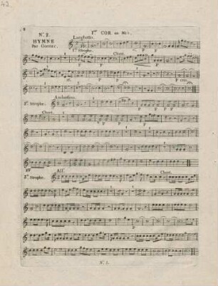No. 2 Hymne. Par Gossec.