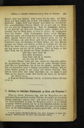 Stellung der städtischen Schuldeputat. zu Staat und Gemeinde