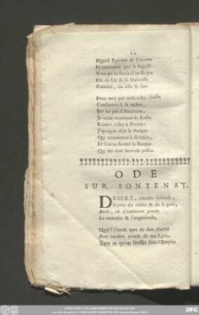 Ode Sur Fontenay.