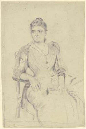 Sitzende Dame mit Fächer