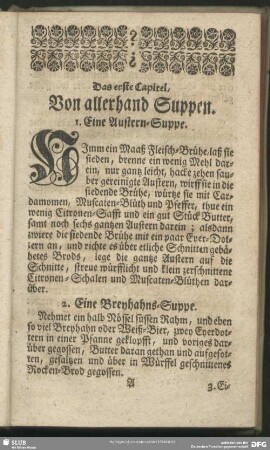 Das erste Capitel. Von allerhand Suppen
