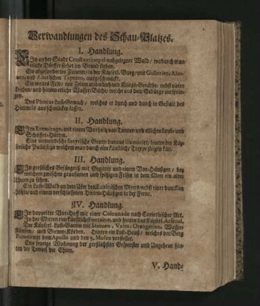 [Verwandlungen des Schau-Platzes. - Täntze.]