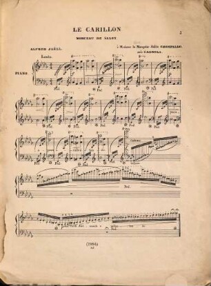 Le carillon : morceau élégant ; morceau de salon