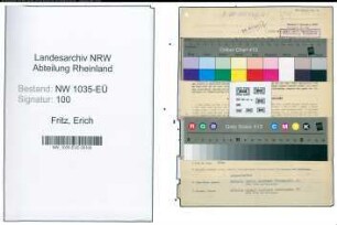Entnazifizierung Erich Fritz , geb. 20.12.1903 (Werksdirektor)