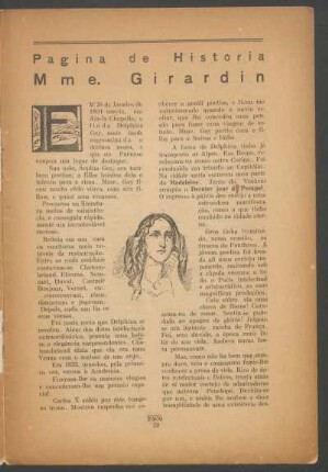 Mme. Girardin : Página de história