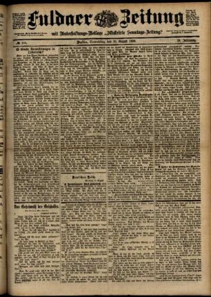 Ausgabe vom Donnerstag, den 10. August 1899.