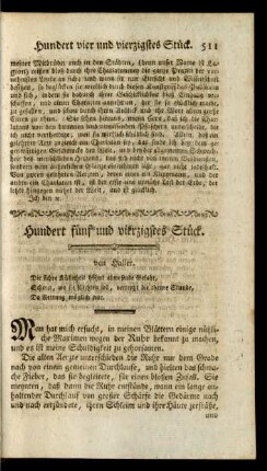 Hundert fünf und vierzigstes Stück