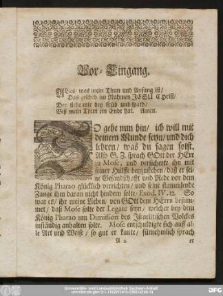[Des Schneebergischen Stad-Regiments Abwechselungs- und eines neuen Tauf-Steins Einweihungs-Predigt ...]