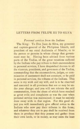 Letters from Felipe III to Silva