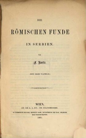Die römischen Funde in Serbien