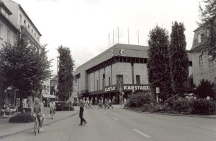 Blick von Rosental auf Karstadt. Detmold, Lange Str.
