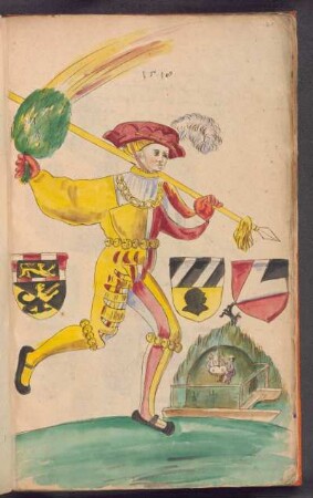 Schembartläufer mit Wappen und Hölle (Venusberg), 1518