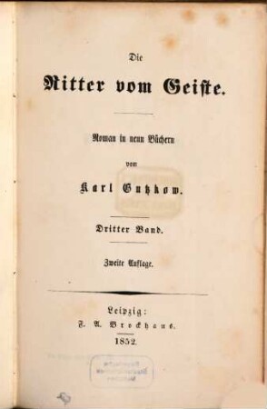 Die Ritter vom Geiste : Roman in neun Bänden. 3.