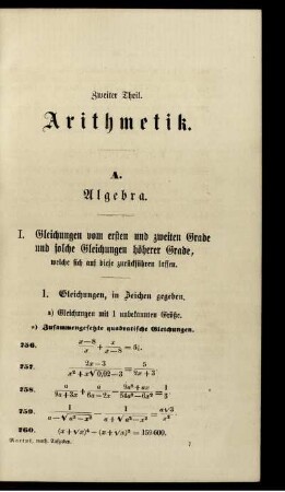 Zeiter Theil. Arithmetik.
