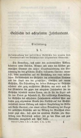 Geschichte des achtzehnten Jahrhunderts und des neunzehnten bis zum Sturz des französischen Kaiserreichs : mit besonderer Rücksicht auf geistige Bildung, 1. Bis zum Belgrader Frieden