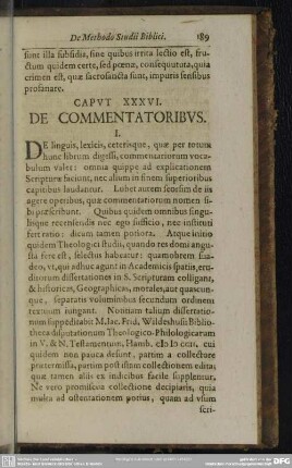 Caput XXXVI. De Commentatoribus