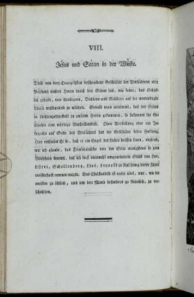 VIII. Jésus und Sátan in der Wüste.
