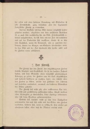 7. Der Firniß.