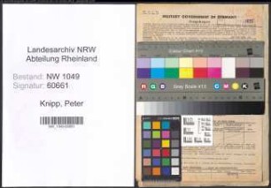 Entnazifizierung Peter Knipp , geb. 14.02.1887 (Schreiner)