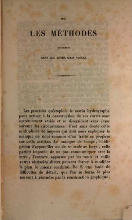 Thèse d'astronomie sur les methodes employées dans les levés sous voiles