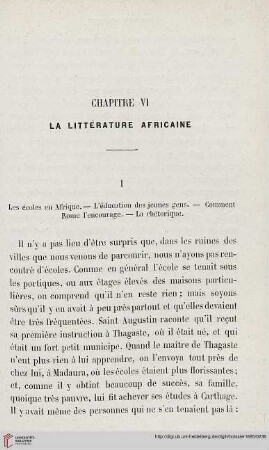 Chapitre VI: La Littérature Africaine